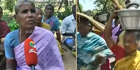 பாத்திரங்கள், படுக்கைகளுடன் வேளாண் உதவி இயக்குனர் அலுவலகத்தில் தொழிலாளர்கள் தர்ணா! ஏன்?