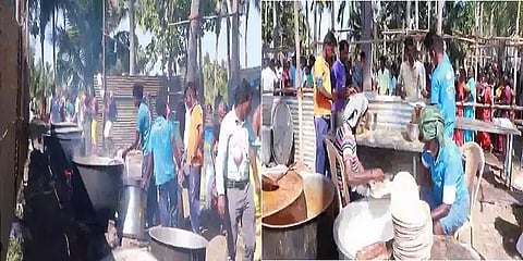 51 ஆட்டுக்கிடா, 100 சேவல்கள் அடித்து கமகமவென தயாரான கறிவிருந்து! களைகட்டிய கோவில் விழா!