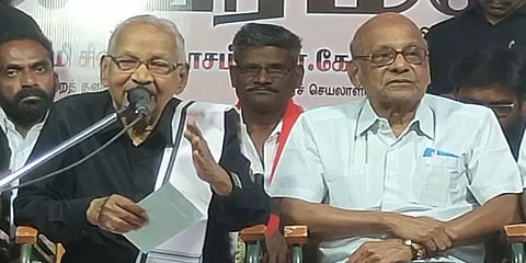 ”கோட்சே பயிற்சிபெற்ற களம் தான் ஆர்எஸ்எஸ்”..அதன் உத்தரவை தான் பாஜக பின்பற்றுகிறது!-வீரமணி