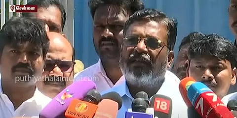 "வீம்புக்கு வம்பிழுக்கும் பாஜகவினர் மீது ஏன் நடவடிக்கை இல்லை?" - திருமாவளவன் காட்டம்