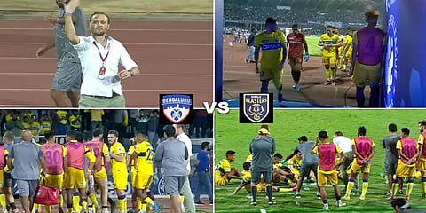 ஐஎஸ்எல் கால்பந்து தொடர்: போட்டியின் பாதியிலேயே வெளியேறிய கேரளா–என்ன காரணம்?