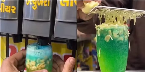 "இதுலாம் உங்க ஊர்லதான்யா நடக்கும்... ச்சீ"- சோடாவில் சீஸ்... முகம் சுழிக்கும் நெட்டிசன்ஸ்!