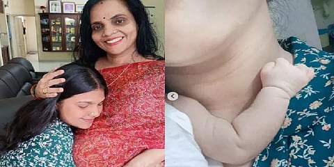 ரியலான வீட்ல விசேஷம்... 47 வயதில் தனது மகளுக்கு தங்கையை பெற்றுக்கொடுத்த தாய்!