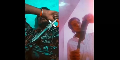 பயங்கர ஆயுதங்களுடன் சமூக ஊடகங்களில் போஸ்ட் - இளைஞர்மீது வழக்குப்பதிவு செய்த காவல்துறை