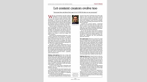 Let content creators evolve too