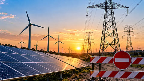 India’s renewable energy expansion faces transmission challenges as solar farms and wind turbines outpace the development of power grid infrastructure.