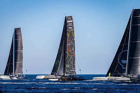 Mod 70 Multihulls Limosa, Zoulou and USA's Argo Racing in the Caribbean