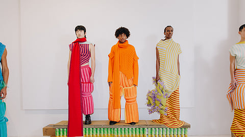 A bright collection by Thai designer Beam Ratchapol Ngaongam for his knitwork brand Bulan proved to be a standout hit at NYMD.