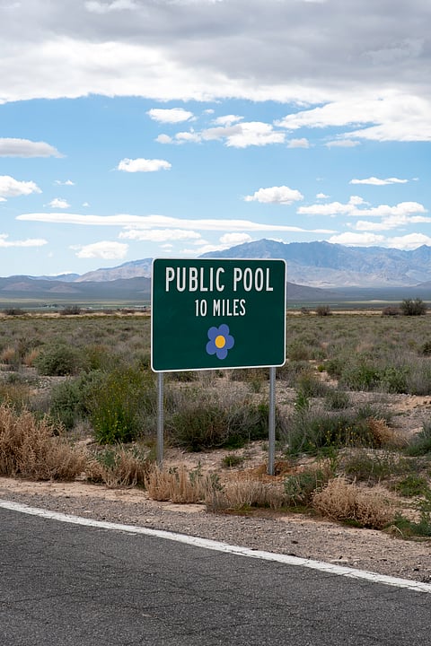 The Pool is out in the Desert!