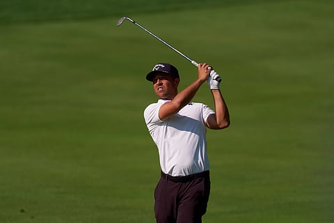 Xander Schauffele of the United States in action during First Round of the 2024 PGA Championship at Valhalla Golf Club on May 16, 2024 in Louisville, Kentucky.