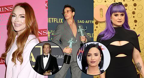 Lindsay Lohan, Robert Downey Jr, Demi Lovato, Brad Pitt, and Kelly Osbourne