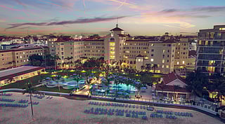 British Colonial Nassau Aerial View at Night