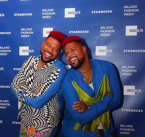 Designers BruceGlen at their Milan Fashion Week Show
