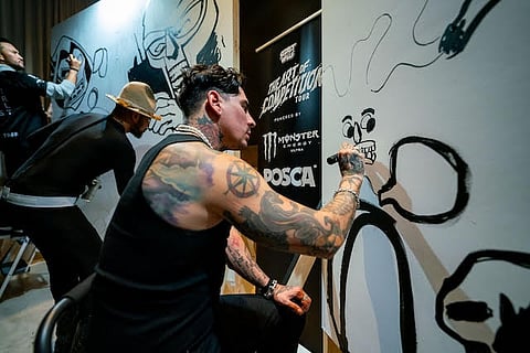 Artist Ross Pino in the Secret Walls Battle at No One Home