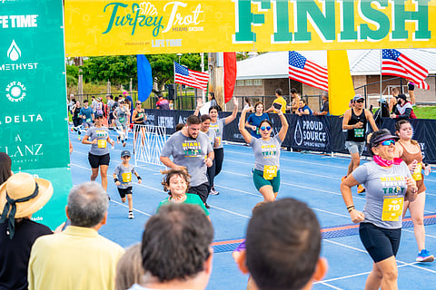 Crossing the finish line