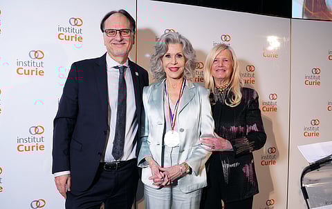 Prof. Alain Puisieux, Jane Fonda, and Dr. Susan Blumentha