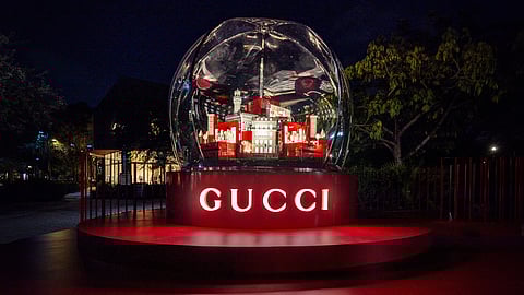 Gucci Snow Globe Installation