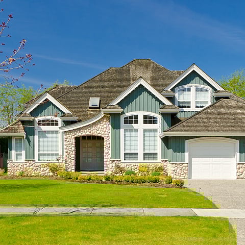 House with stone and siding