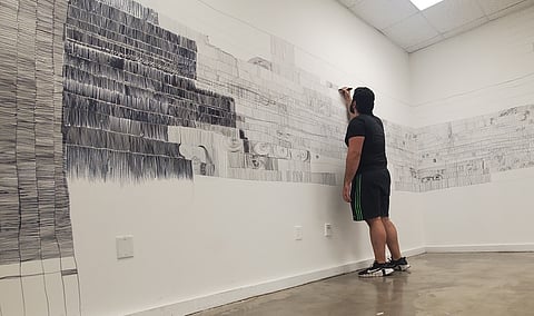 Jacob Stiltner at work (Emerging Artist)