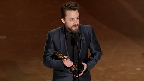 Kieran Culkin Accepting an Award