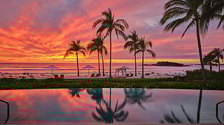 Sunset on the beach at The St. Regis Punta Mita Resort