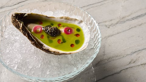 Oyster with Herb-Infused Leche De Tigre from NUNA