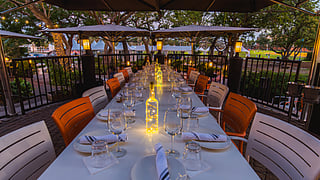 Glass Vine Outdoor Dining Exterior