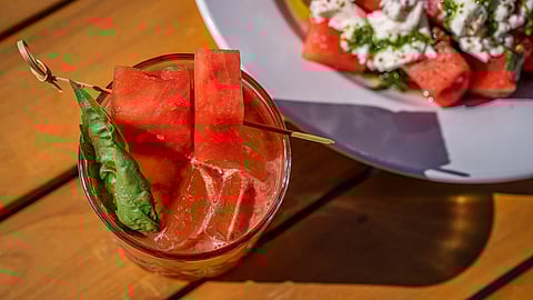 Watermelon Basil Smash & Watermelon Burrata Salad