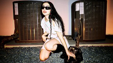 Charli XCX at the GUESS JEANS desert compound