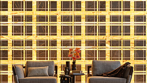 Backlit Marble Walls Tweed Greige Lithos Design