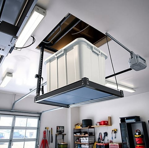 Simplify Storage with a Garage Attic Lift System