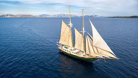 Sailing Yacht Arktos at Sail