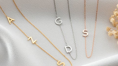 The Sideways Initial Necklace Balances Style and Sentiment