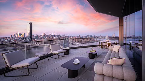 Terrace View from Penthouse B at Olympia DUMBO