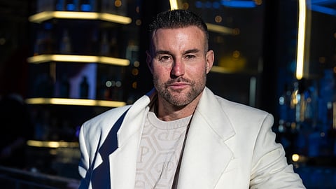 Philipp Plein inside his Plein Hotel in Milan