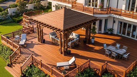 Elevated Outdoor Design: A Stained Deck That Defines Luxury Living