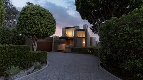 The Skog House Glows at Dusk