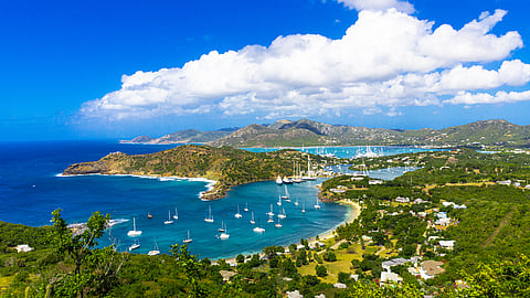 View of English Harbour from Shirley Heights, Antigua