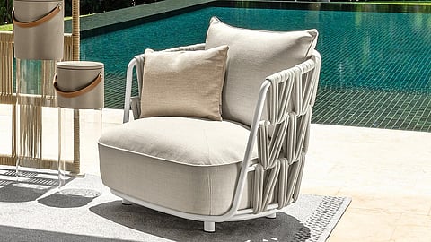 Poolside Perfection with a Softly Sculpted Modern Armchair