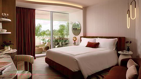 Thompson Miami Beach Guest Room Offering Plush Velvet Comfort