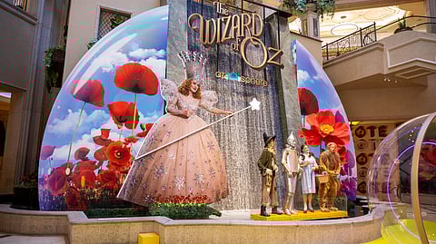 Life-size Wizard of Oz characters displayed at The Venetian Resort