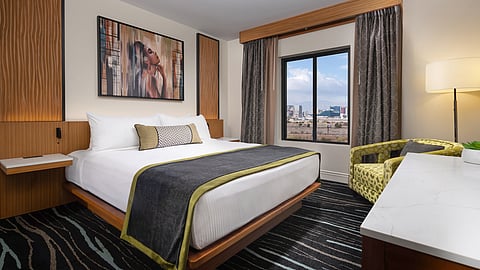 Moorea Bedroom With Views Of The Las Vegas Strip at Tahiti Village