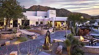 The front entrance of JW Marriott Scottsdale Camelback Inn Resort & Spa
