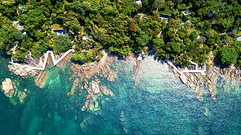 The Beach Retreat Aerial View at Six Senses Krabey Island