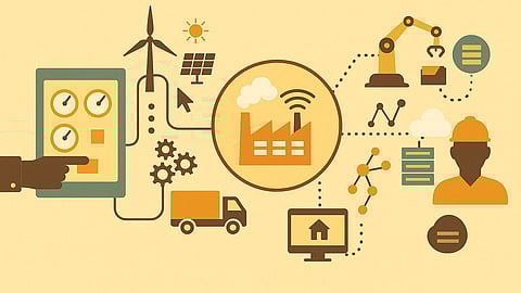 Illustration of modern supply chain management