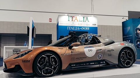 Maserati MC20 autonomous model displayed at Italy pavilion