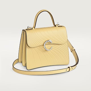 Panthère de Cartier top handle - yellow calfskin, golden finish
