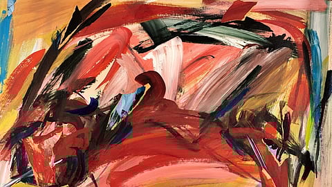 The Bull, by Elaine de Kooning (1959). Acrylic and collage on masonite.