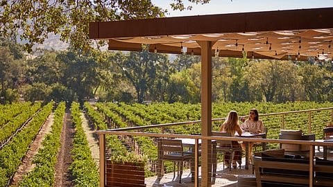 Savoring world-class Cabernet with a view