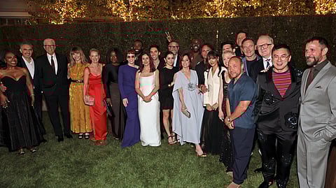 Group photo of celebrities at the 19th Annual MPTF “Evening Before” benefit